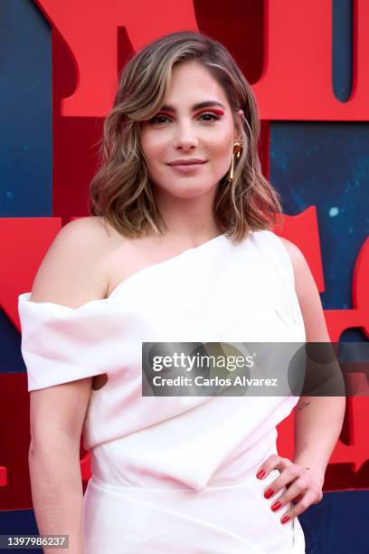 Andrea Duro attends the 'Stranger Things' season 4 premiere at the Callao Cinema on May 18, 2022 in Madrid, Spain.