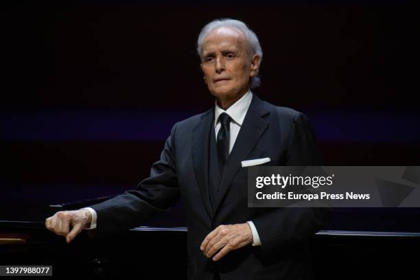 Singer Josep Carreras during the benefit concert of the Fundacio Montserrat Caballe at the Barcelona Auditorium, on 18 May, 2022 in Barcelona,...