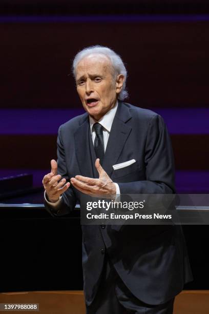 Singer Josep Carreras during the benefit concert of the Fundacio Montserrat Caballe at the Barcelona Auditorium, on 18 May, 2022 in Barcelona,...