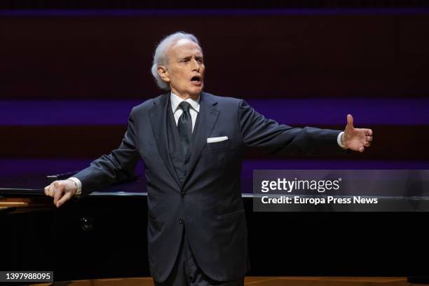 Singer Josep Carreras during the benefit concert of the Fundacio Montserrat Caballe at the Barcelona Auditorium, on 18 May, 2022 in Barcelona,...