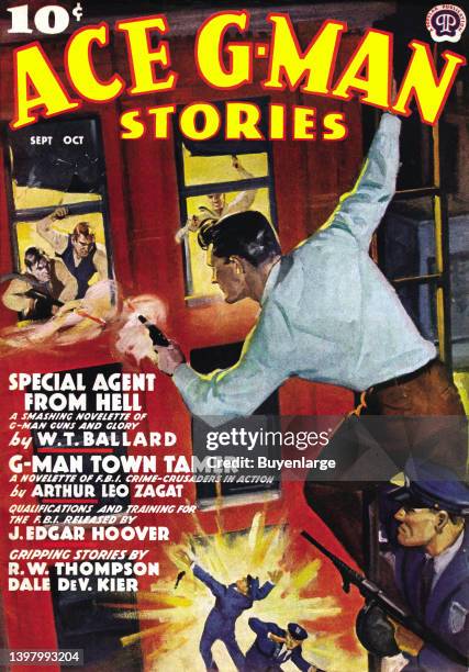 Ace G-Man Stories; September-October 1938. Artist Gustavus C. Widney, 1938