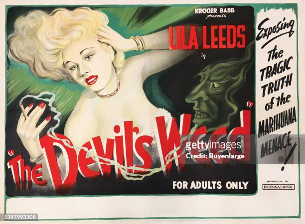 Kroger Babb presents Lila Leeds in "The Devil's Weed" a Hallmark Production : lithograph poster, circa 1936. Artist unknown, 1936