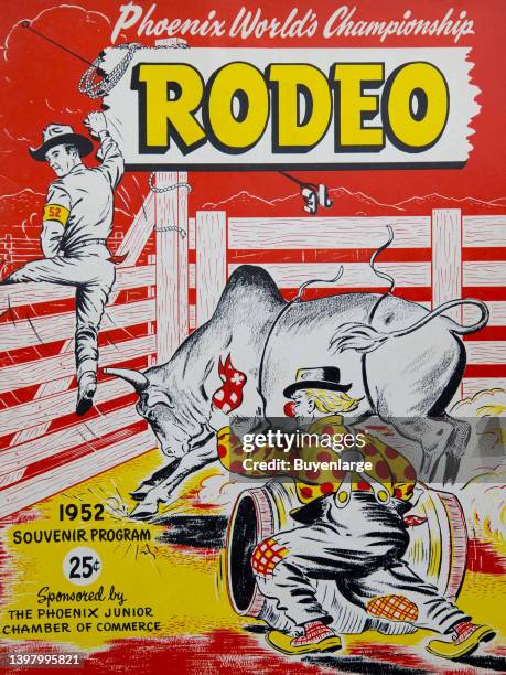 Phoenix Rodeo February Cover art to the souvenir program for the Phoenix world championship ...