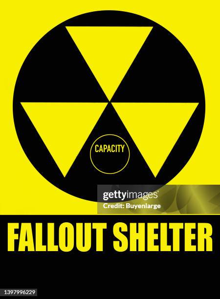 Department of Defense Fallout Shelter Sign. These were distributed in 1962 for the Shelter Marking Program. “Not To Be Reproduced Or Used Without...
