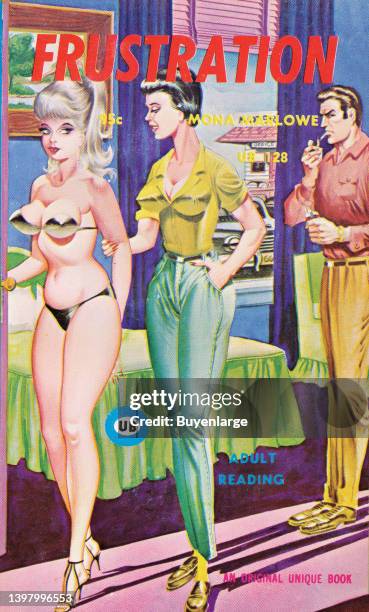 Book cover art to a "pulp" paperback that focused on lesbian or gay love as the subject matter. Artist unknown, 1967