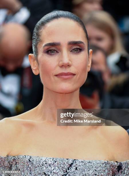 Jennifer Connelly attends the screening of "Top Gun: Maverick" during the 75th annual Cannes film festival at Palais des Festivals on May 18, 2022 in...