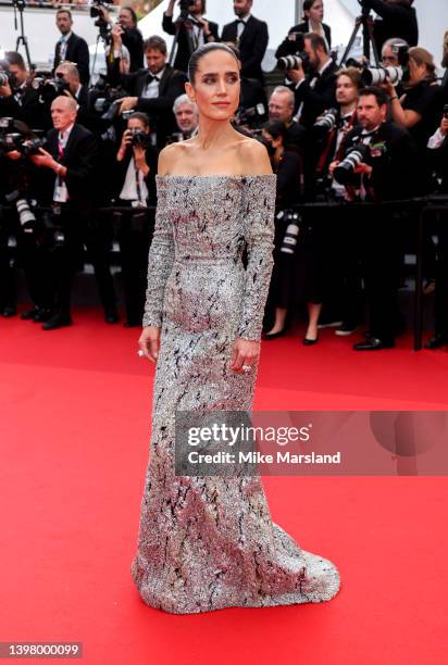 Jennifer Connelly attends the screening of "Top Gun: Maverick" during the 75th annual Cannes film festival at Palais des Festivals on May 18, 2022 in...