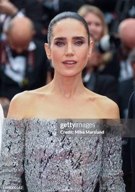 Jennifer Connelly attends the screening of "Top Gun: Maverick" during the 75th annual Cannes film festival at Palais des Festivals on May 18, 2022 in...