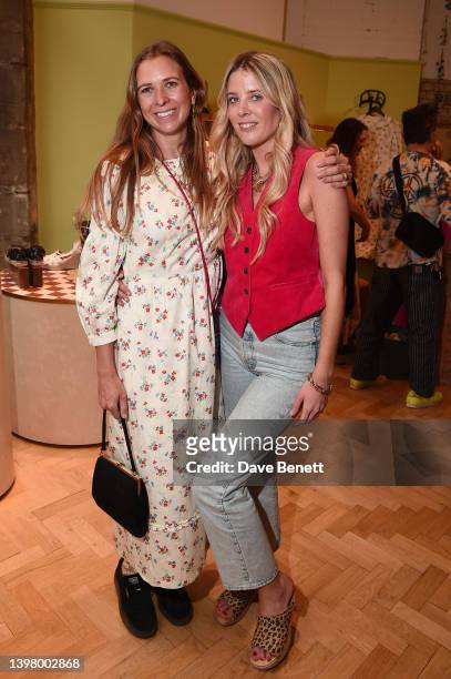 Alice Palmer and Gracie Egan attends Yolke x Penelope Chilvers SS22 collaboration launch party on May 18, 2022 in London, England.