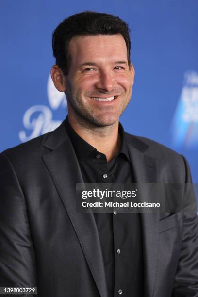 Tony Romo attends the 2022 Paramount Upfront at 666 Madison Avenue on May 18, 2022 in New York City.