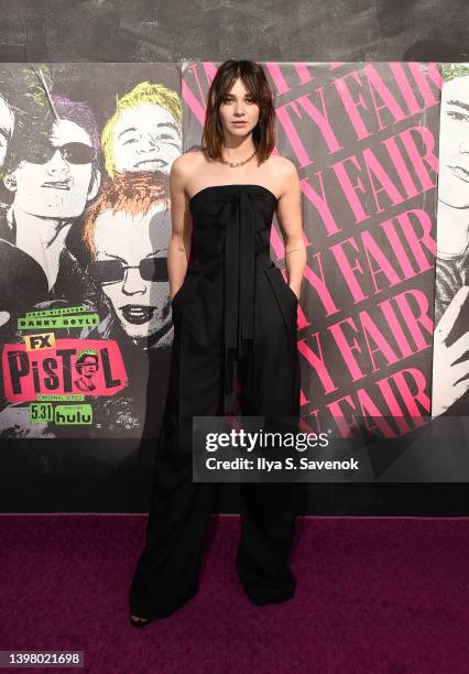 Emma Appleton attends Vanity Fair and FX Present "Pistol" at The Metrograph on May 18, 2022 in New York City.