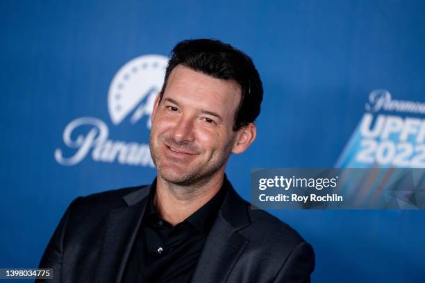 Tony Romo attends the 2022 Paramount Upfront at 666 Madison Avenue on May 18, 2022 in New York City.