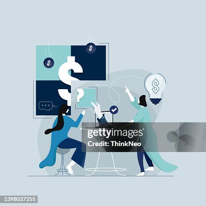 Creative team finding great and innovative business solution Creative team finding great and innovative business solution