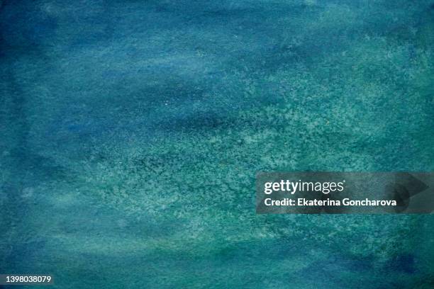 abstract blue green watercolor background - watercolor paper texture fotografías e imágenes de stock