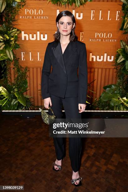 Alison Oliver, wearing Polo Ralph, attends "Elle Hollywood Rising" presented by Polo Ralph Lauren and Hulu on May 18, 2022 in Los Angeles, California.