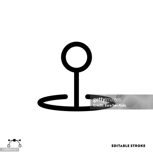 map pin line icon design with editable stroke. suitable for web page, mobile app, ui, ux and gui design. - access icon vector stroke stock illustrations