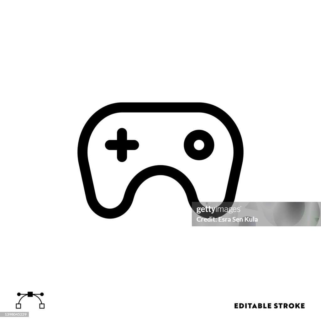 Gamepad Line Icon Design with Editable Stroke. Suitable for Web Page, Mobile App, UI, UX and GUI design.