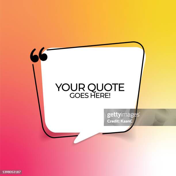 vector quote template trendy style stock illustration - speech marks stock illustrations