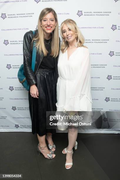 Emily Kafka and Jani Aronow Gerard at the Samuel Waxman Collaborating For A Cure Ladies Luncheon at AVRA on May 18, 2022 in New York City.