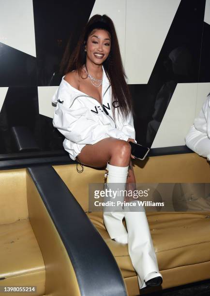 Cleopatra Bernard attends Friday All White Affair at Gold Room on May 13, 2022 in Atlanta, Georgia.