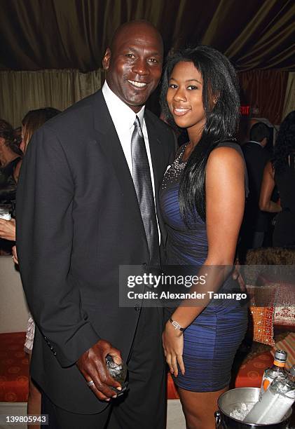 Michael Jordan and Jasmine Jordan attend Jordan All-Star With Fabolous 23 at Isleworth Golf & Country Club on February 25, 2012 in Windermere,...