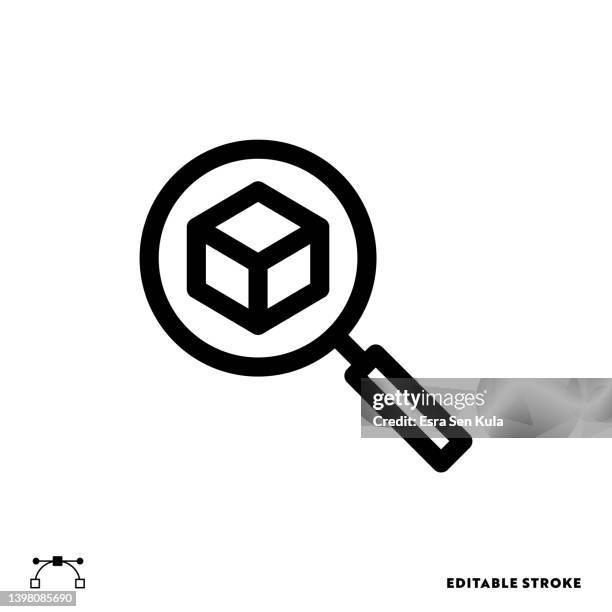 product search line icon design with editable stroke. suitable for web page, mobile app, ui, ux and gui design. - user experience research stock illustrations
