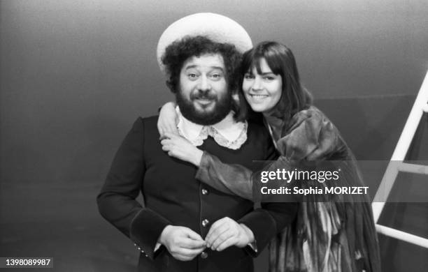 Portrait du chanteur Carlos et la chanteuse Chantal Goya, le 07 février 1978.