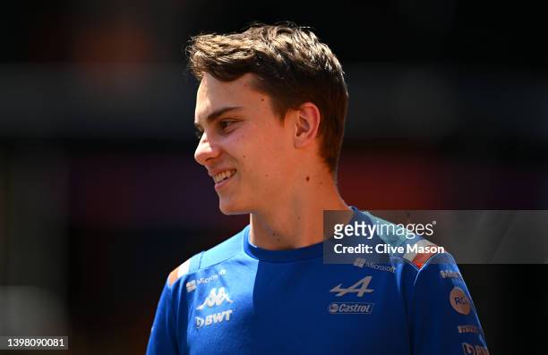 Oscar Piastri of Australia, Alpine F1 Reserve Driver walks in the Paddock during previews ahead of the F1 Grand Prix of Spain at Circuit de...