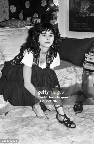 Portrait de l'actrice Maria Schneider, en février 1978.