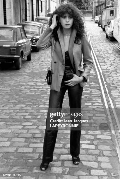 Portrait de l'actrice Maria Schneider , le 16 mai 1979.