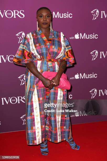 Laura Mvula attends The Ivor Novello Awards 2022 at The Grosvenor House Hotel on May 19, 2022 in London, England.