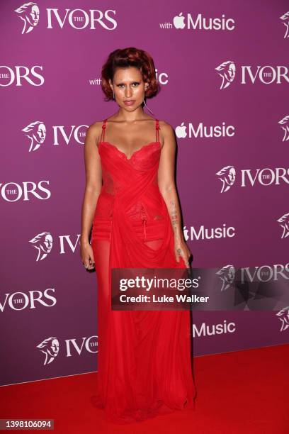 Raye attends The Ivor Novello Awards 2022 at The Grosvenor House Hotel on May 19, 2022 in London, England.