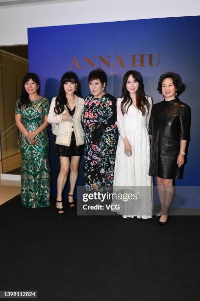 Tiffany Chen Ming-Yin and Pansy Ho , daughter of Hong Kong-Macao billionaire businessman Stanley Ho Hung-sun Pansy Ho, attend Anna Hu jewelry event...