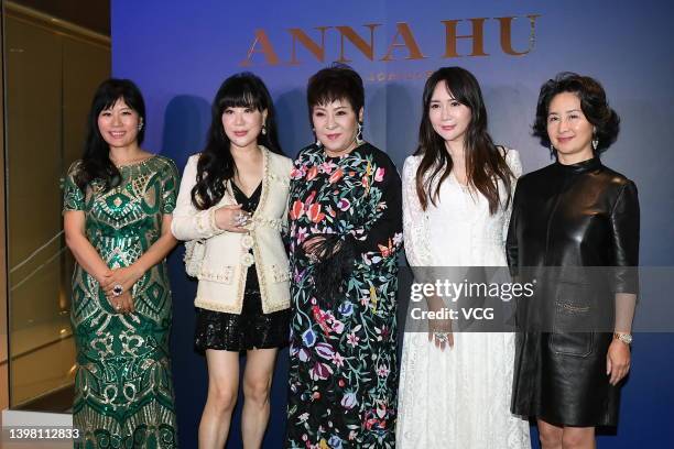 Tiffany Chen Ming-Yin and Pansy Ho , daughter of Hong Kong-Macao billionaire businessman Stanley Ho Hung-sun Pansy Ho, attend Anna Hu jewelry event...