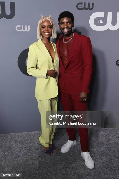 Ashleigh Murray and Tian Richards attend the 2022 CW Upfront at New York City Center on May 19, 2022 in New York City.