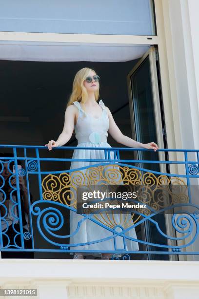 Elle Fanning is seen during the 75th annual Cannes film festival on May 19, 2022 in Cannes, France.