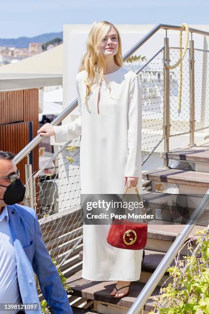 Elle Fanning is seen during the 75th annual Cannes film festival on May 19, 2022 in Cannes, France.