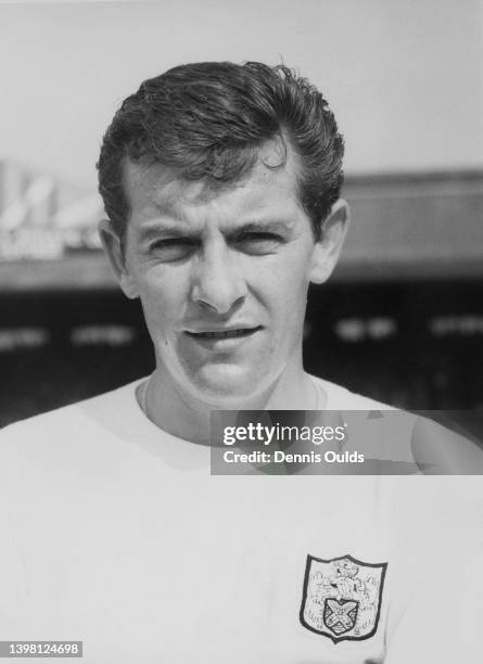 Portrait of English professional footballer Alan Mullery, Midfielder for Fulham Football Club on 26th October 1963 at the Craven Cottage stadium in...