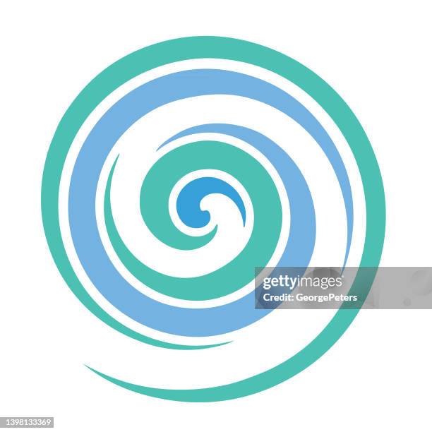 spiral concentric pattern - water spiral stock illustrations