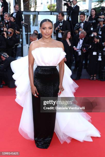 Kat Graham attends the screening of "Armageddon Time" during the 75th annual Cannes film festival at Palais des Festivals on May 19, 2022 in Cannes,...