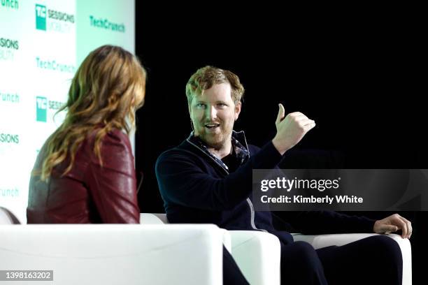 TechCrunch Senior Reporter Kirsten Korosec and Austin Russell, Founder & CEO of Luminar, speak onstage at TC Sessions: Mobility on May 19, 2022 in...