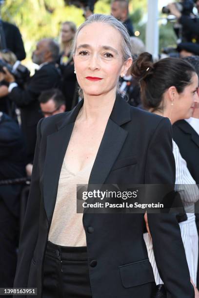 Delphine Ernotte attends the screening of "Armageddon Time" during the 75th annual Cannes film festival at Palais des Festivals on May 19, 2022 in...