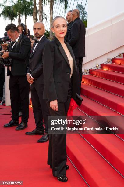 Delphine Ernotte attends the screening of "Armageddon Time" during the 75th annual Cannes film festival at Palais des Festivals on May 19, 2022 in...