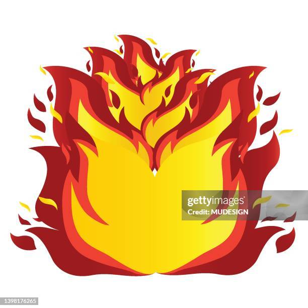 fire flame icon. isolated bonfire sign, emoticon flame symbol isolated on white - campfire art stock illustrations