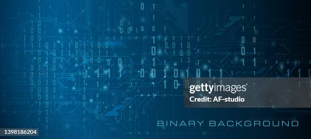 abstract network background - binary code stock illustrations