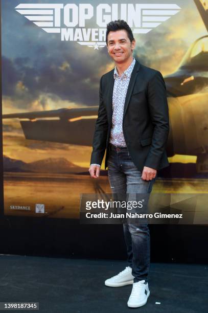 David Civera attends 'Top Gun: Maverick' premiere at Callao Cinema on May 19, 2022 in Madrid, Spain.