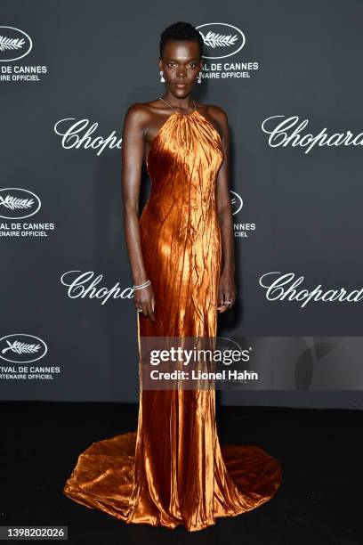 Sheila Atim attends the photocall for the Chopard Trophy during the 75th annual Cannes film festival at Martinez Hotel on May 19, 2022 in Cannes,...