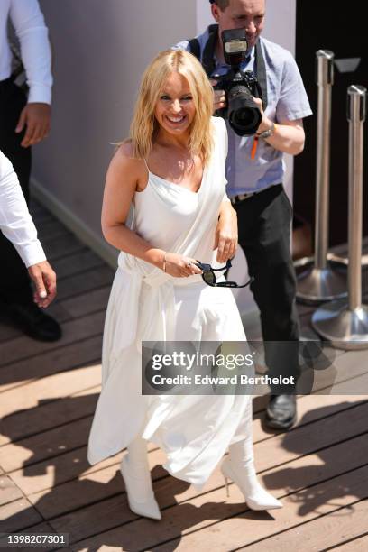 Kylie Minogue is seen during the 75th annual Cannes film festival at on May 19, 2022 in Cannes, France.