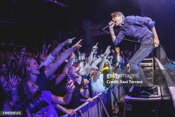 Brett Anderson of Suede performs in concert at Razzmatazz on May 19, 2022 in Barcelona, Spain.