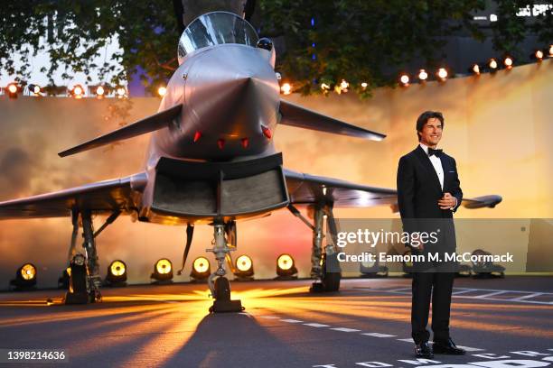 Tom Cruise attends the Royal Film Performance and UK Premiere of "Top Gun: Maverick" at Leicester Square on May 19, 2022 in London, England.